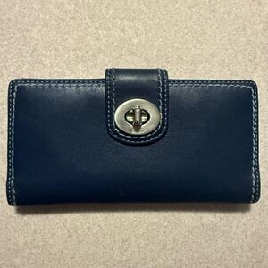 Vintage Coach Navy Blue Wallet
